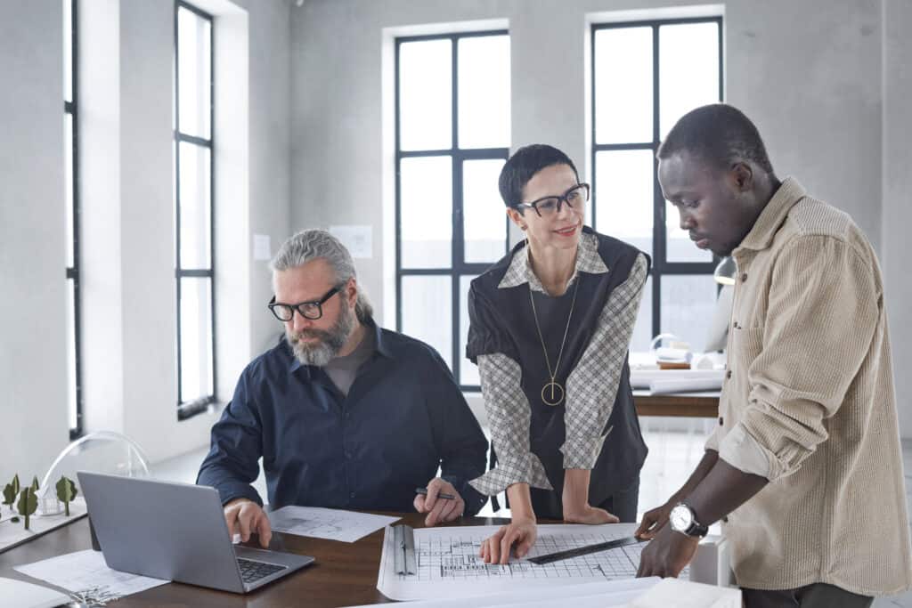 How To Turn Expertise Into Emotional Buying Decisions with Stephen Steers: Podcast #340 3 Architects Team Working original 1018467