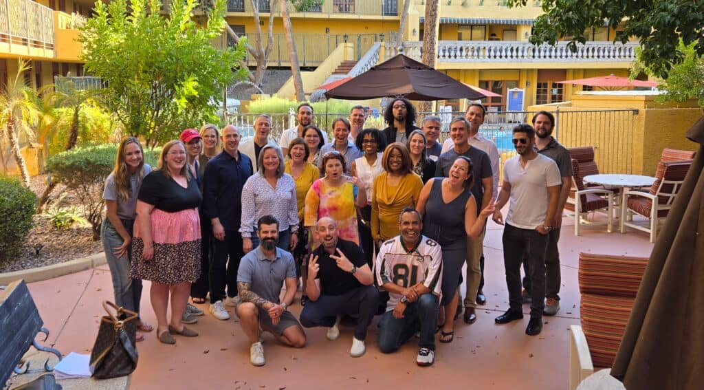 Mastermind Attendees in Discussion