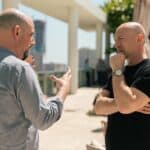 Mike Zipursky and Sam Zipursky strategizing at the Miami Consulting Success Mastermind Retreat